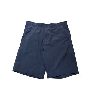 Mens Navy Blue Performance Golf Shorts Size 32W Elastic Waist